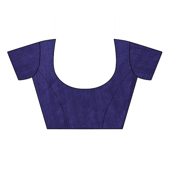 Vamika Chanderi Cotton Embroidery Blue Blouse