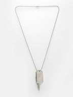 NVR Men Silver Plated Milletry Style Pendent With Chain