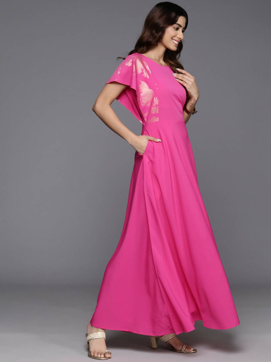 Ahalyaa Women's Traditional wear Dress - Pink - Distacart