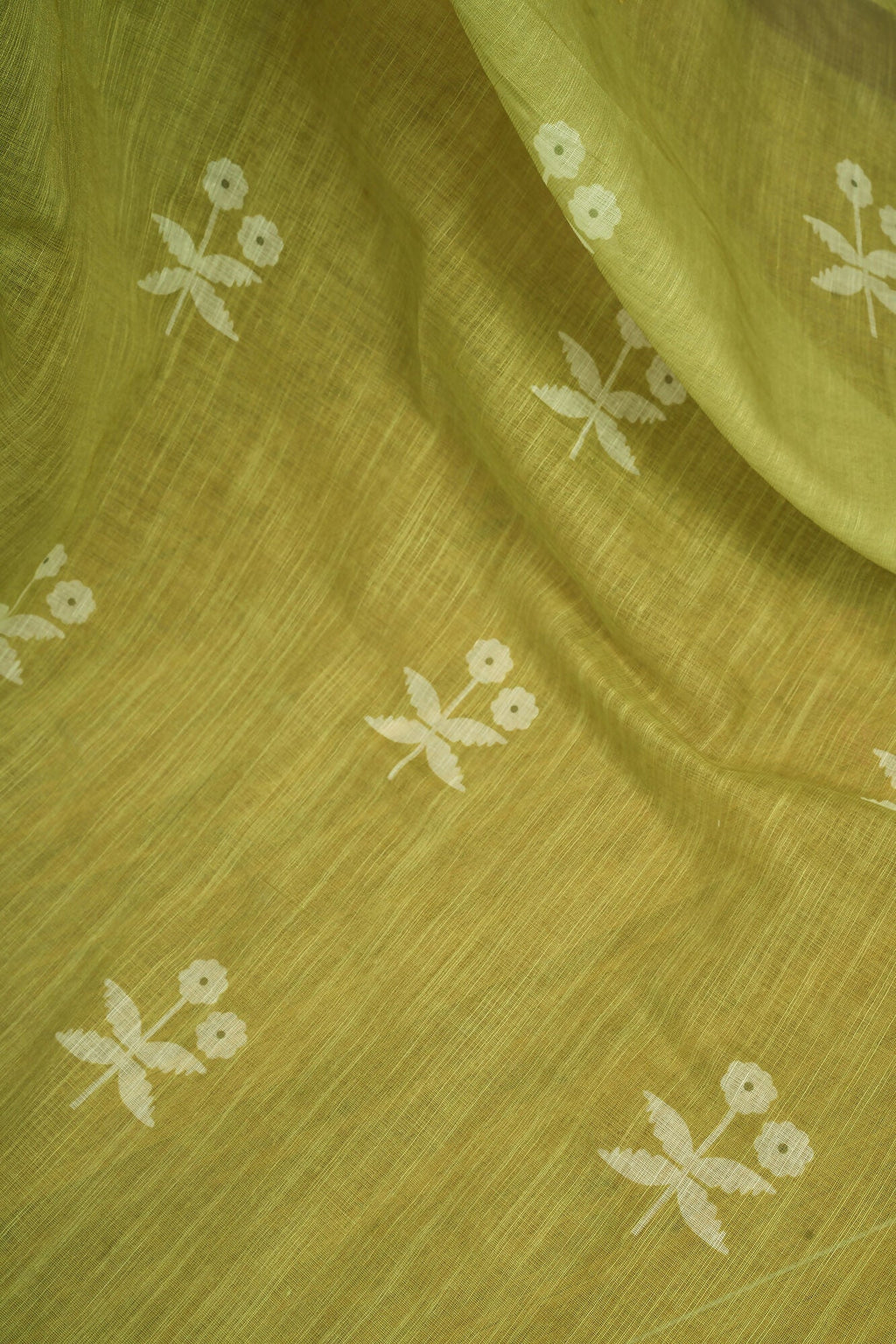 Vastranavya Mehendi Digital Printed Linen Ready To Wear Designer Saree with Unstitched Blouse - Distacart