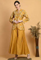 Joban Fashion Mustard Chanderi Kurta Set