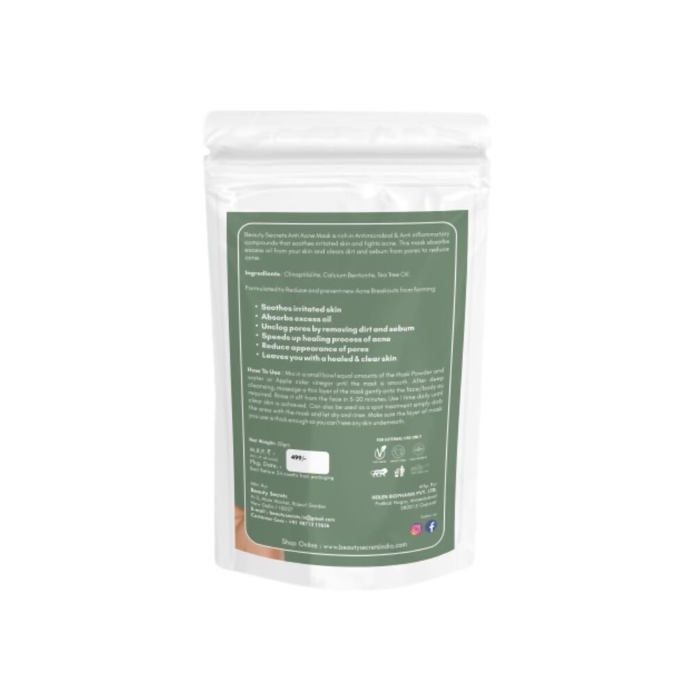 Beauty Secrets Anti Acne Face Mask - Distacart