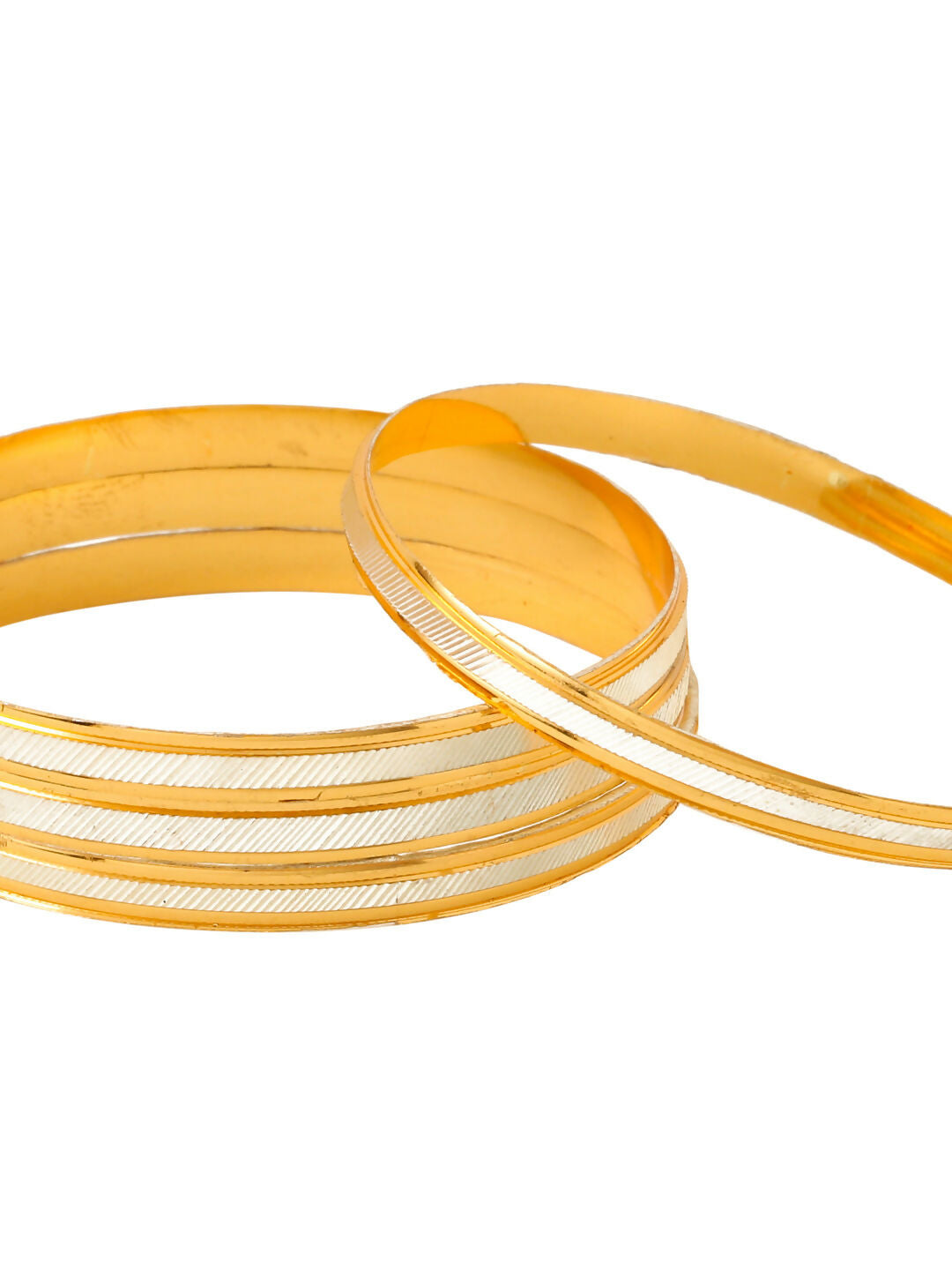 NVR Women's Set of 4 Gold-Plated Traditional Bangles - Distacart
