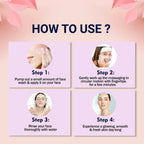 NutriGlow NATURAL'S English Rose Face Wash /With Natural Source Ingredients/Clean The Skin/ Glow / Cleansing