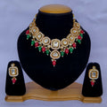 Joban Fashion Hand Made High Quality Gold Plated Base Metal Alloy Kundan Stone Studded Kundan Jewellery Set