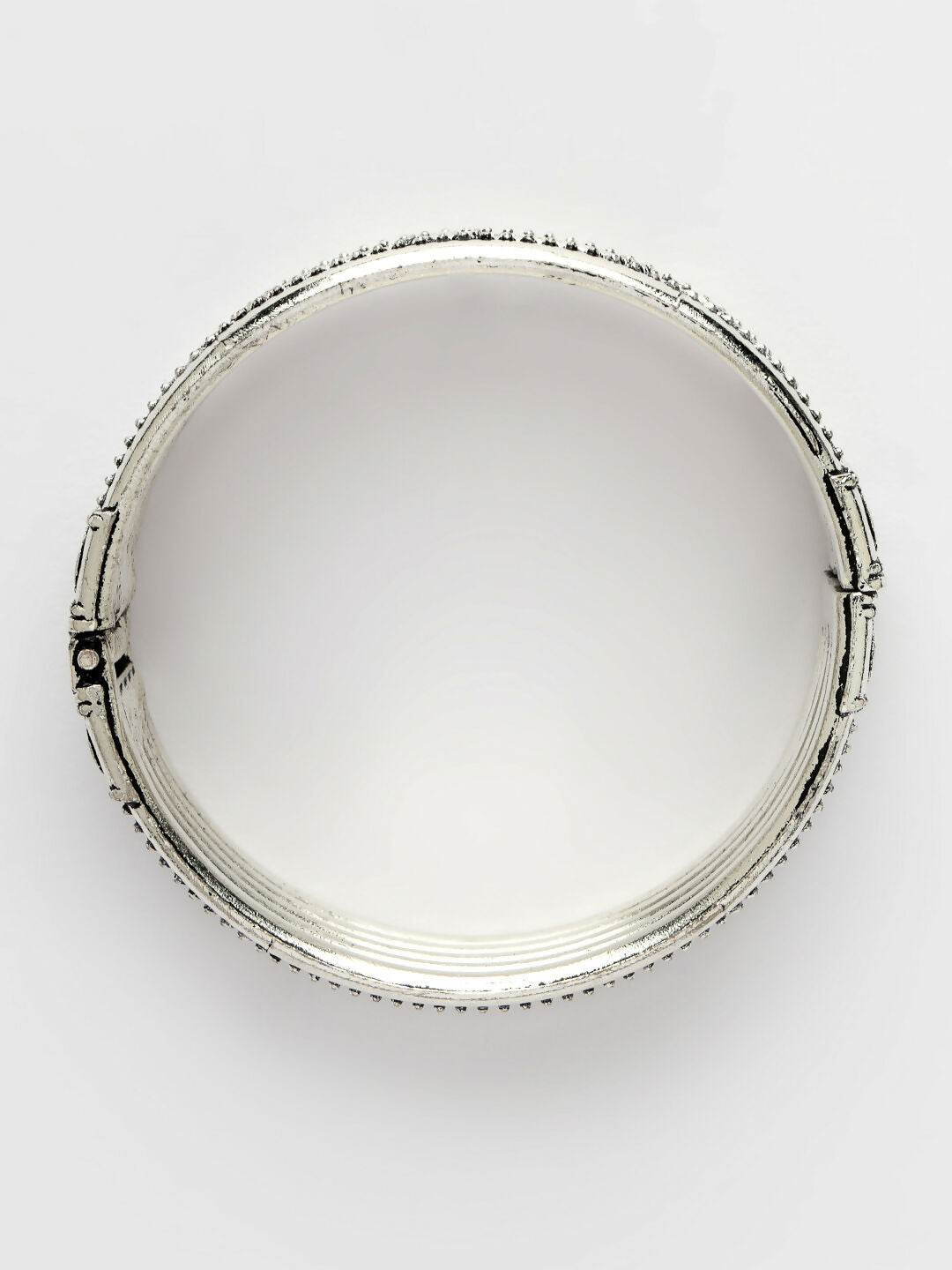 NVR Women's Set of 2 Silver-Toned German Silver Oxidised Kada Bangle - Distacart