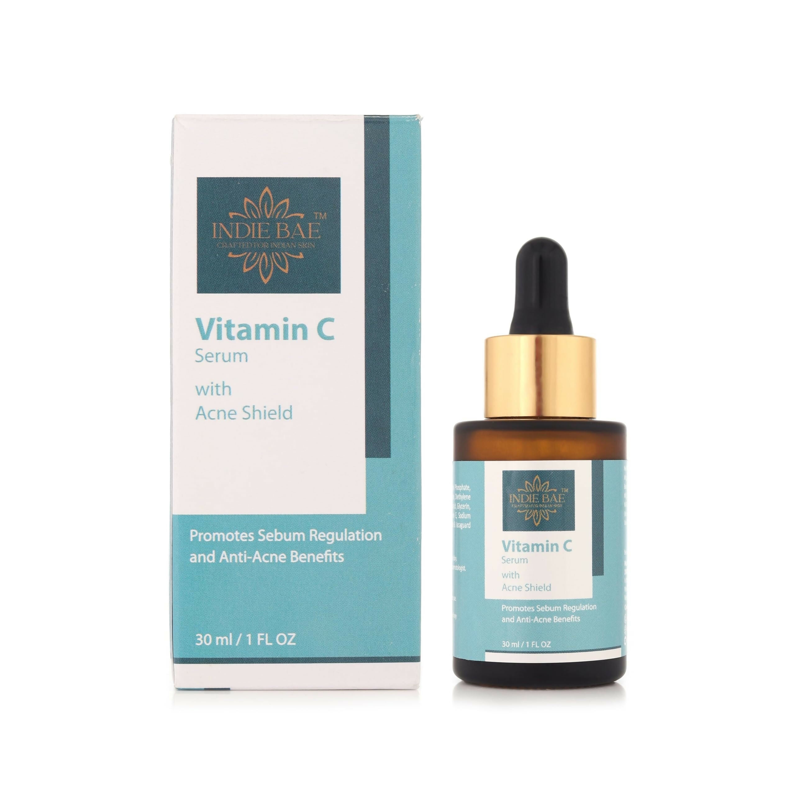 Indie Bae Crafted For Indian Skin: Vitamin C Serum With Acne Shield