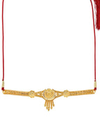 Ruby Raang Golden Choker with Earrings