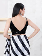 Joban Fashion Black Sequin Sleeveless Back Open Blouse