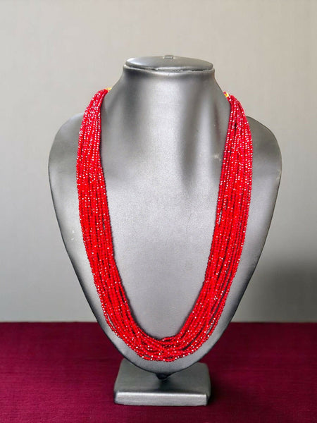 Inhanns Crystal Beads Luxe Edition – Multi-Layered Necklace - Maroon