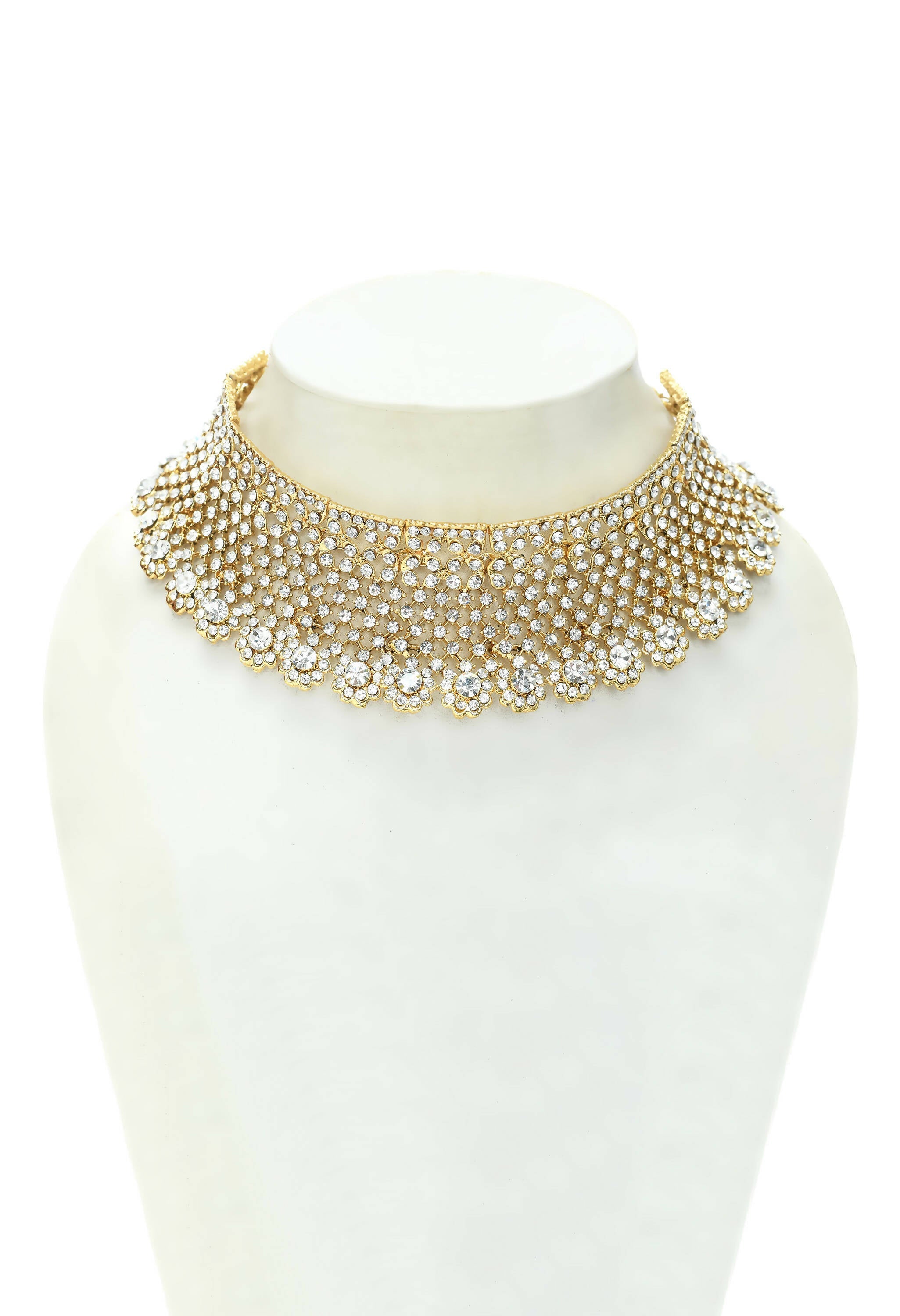 Mominos Fashion Johar Kamal Traditional Rajwadi Design Heavy Golden Colour Necklace Set - Distacart