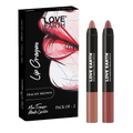 Love Earth Lip Crayon Non-Transfer Lipstick - Peachy Brown