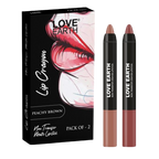 Love Earth Lip Crayon Non-Transfer Lipstick - Peachy Brown