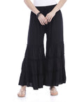 Mominos Fashion Reyon Cotton Black Palazzo - Distacart