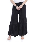Mominos Fashion Reyon Cotton Black Palazzo - Distacart