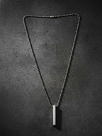 NVR Men's Silver Plated Chain With Pendant