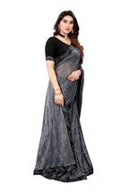 Vamika Grey Malai Silk Embroidery Saree