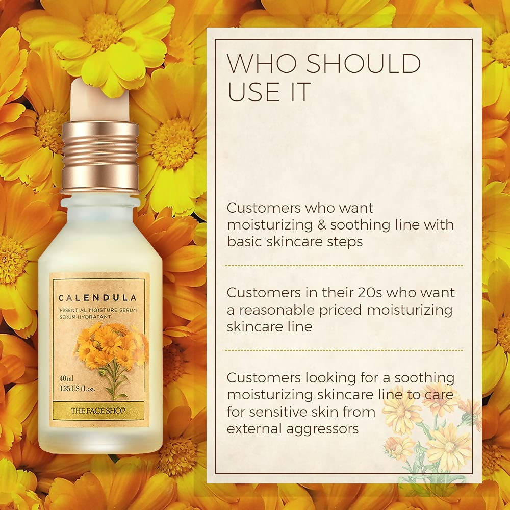 The Face Shop Calendula Essential Moisture Serum - Korean Skincare