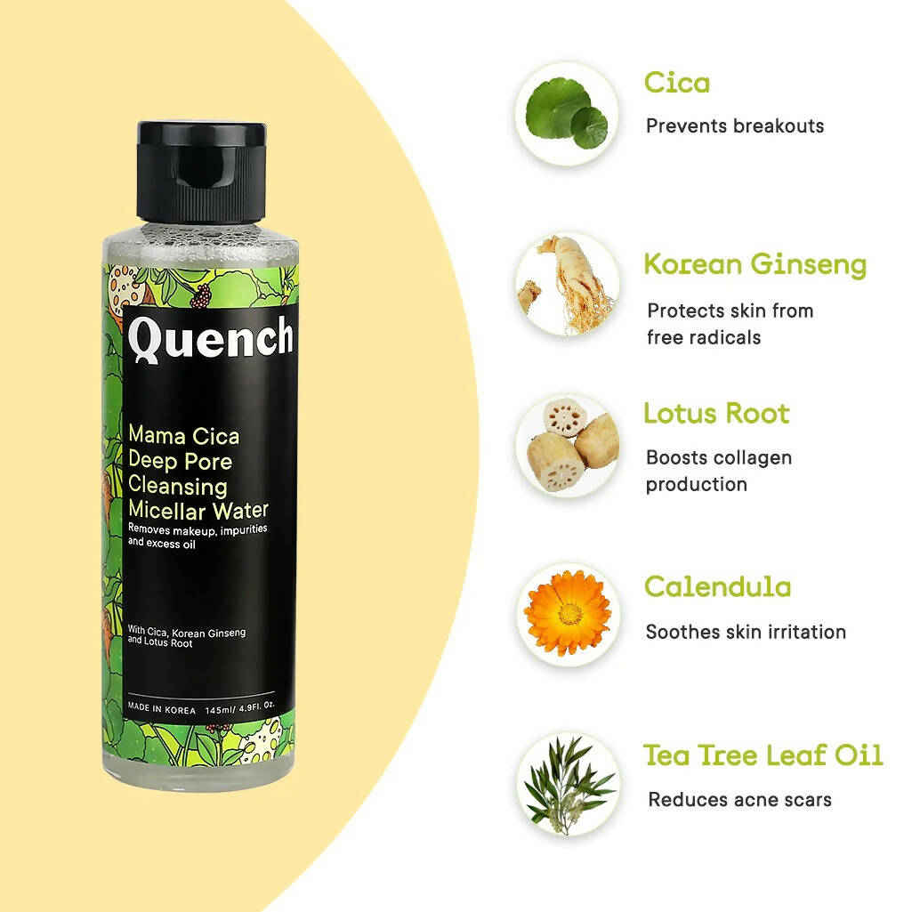 Quench Botanics Mama Cica Deep Pore Cleansing Micellar Water - Korean Skincare