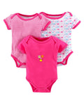EIO New Born Baby Rompers Body Suits Jump Suit For Boys And Girls - Dark Pink