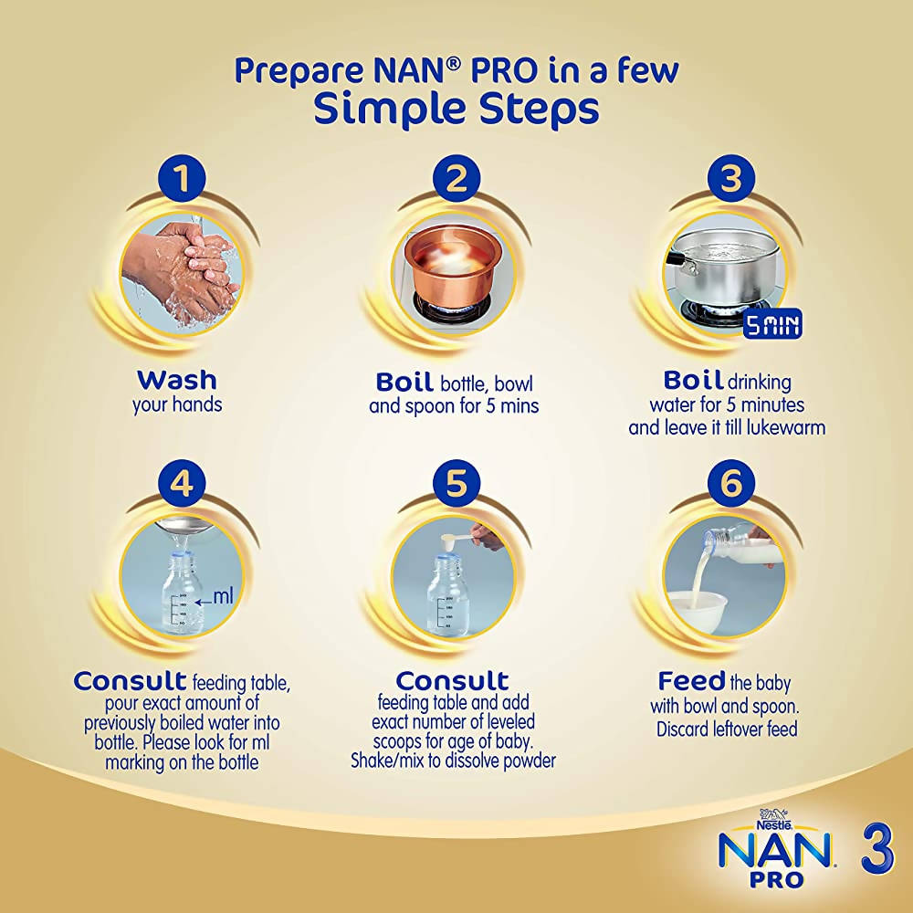 Nestle Nan Pro 3 Follow-Up Formula Powder After 12 Upto 18 Months Stage 3