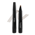 Gleva Eyebrow Pen with 4 Micro-Fork Tip Applicator - Dark Brown