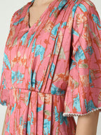 Myshka Women's Pink Printed Dress - Distacart