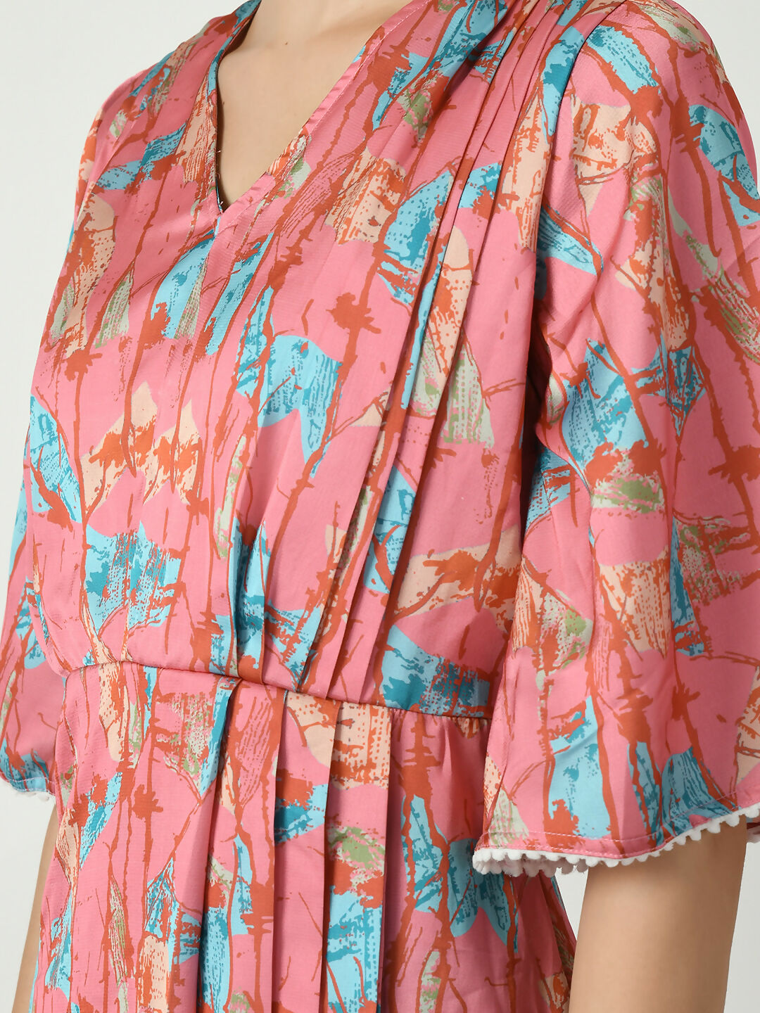 Myshka Women's Pink Printed Dress - Distacart