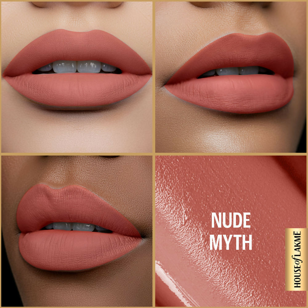 Lakme Ultimate Glam Matte Liquid Lipstick - Nude Myth