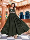 Joban Fashion Mehendi Readymade Dress With Sequins embroidery Work - Distacart