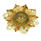 Puja N Pujari Kamal Patta Crystal Akhand Diya For Pooja