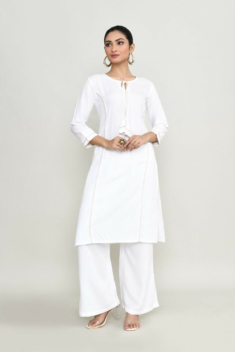 Joban Fashion White Rayon Tunic