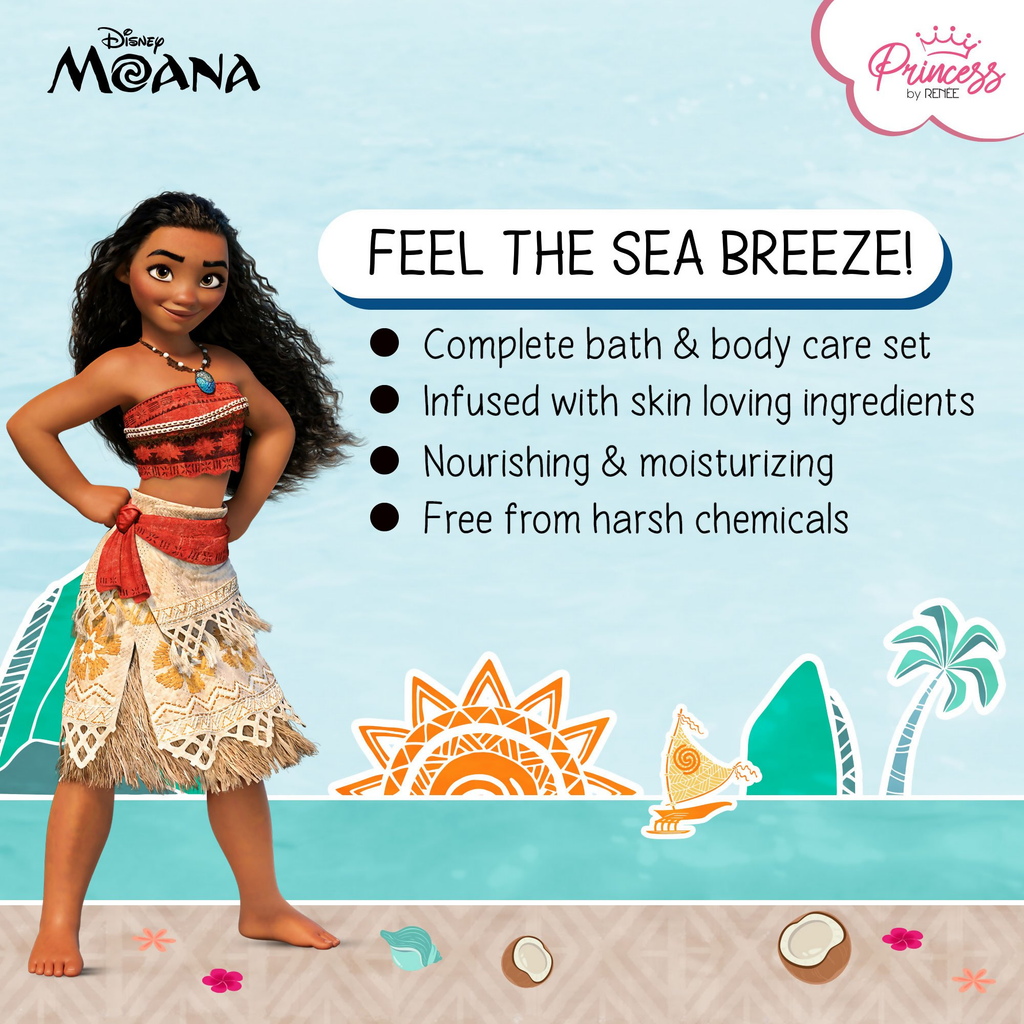 Renee Cosmetics Princess Disney Moana Bath & Body Care Set Kit