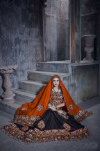 AI Fashion Black Art Silk Designer Navratri Lehenga Choli Collection