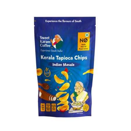 Sweet Karam Coffee Kerala Tapioca (Kappa) Chips - Indian Masala