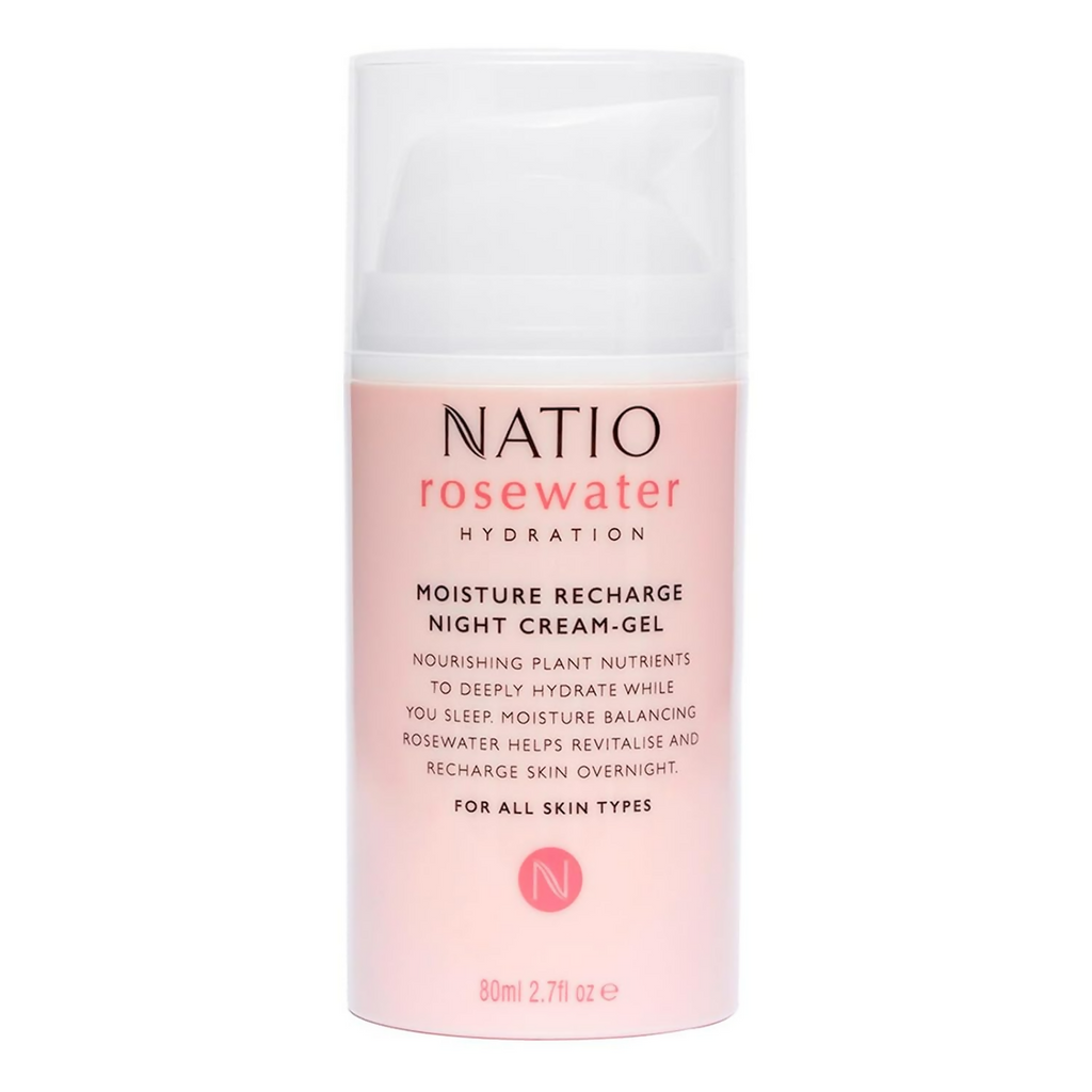 Natio Rosewater Moisture Recharge Night Cream Gel