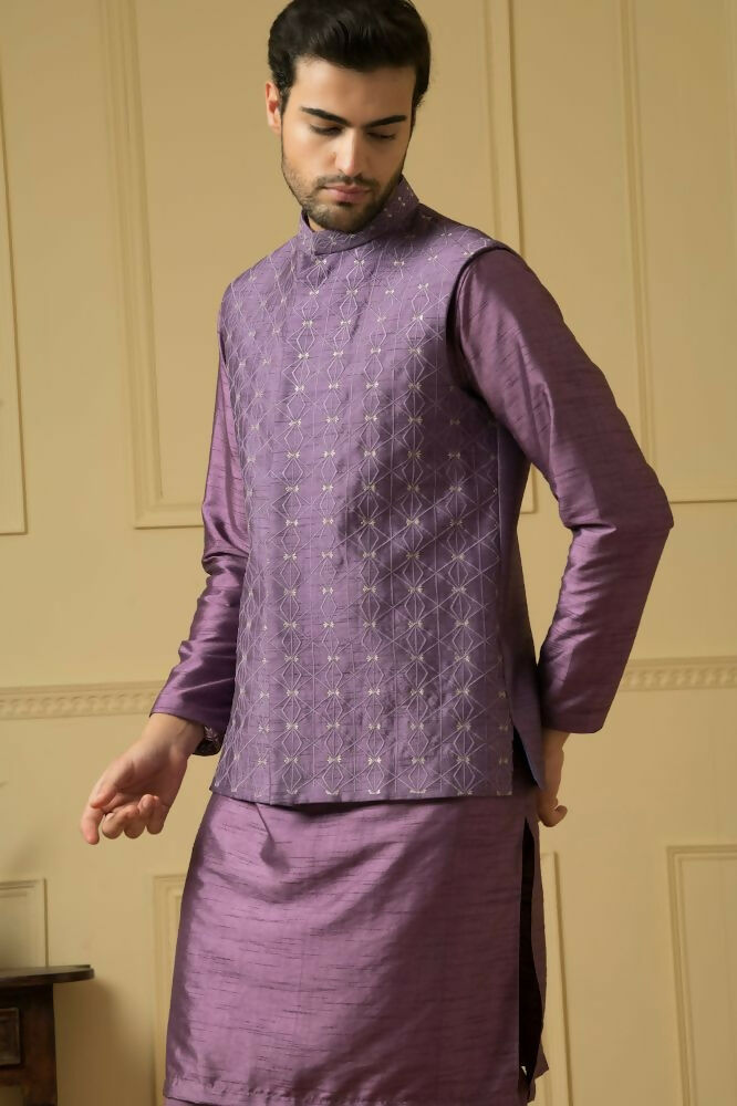 Purplebee Nehru Jacket Set by Hilo Design