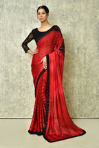 Maroon Silk Solid Designer Saree with Blouse - Purvi