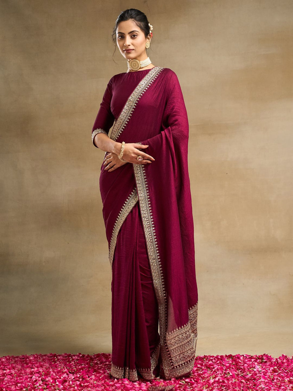 kasee Embroidered Pure Silk Saree - Distacart