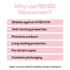 Renee Glowscreen Spf 50 Sunscreen Spray PA++++ Lightweight, Non Greasy & Quick Absorbing