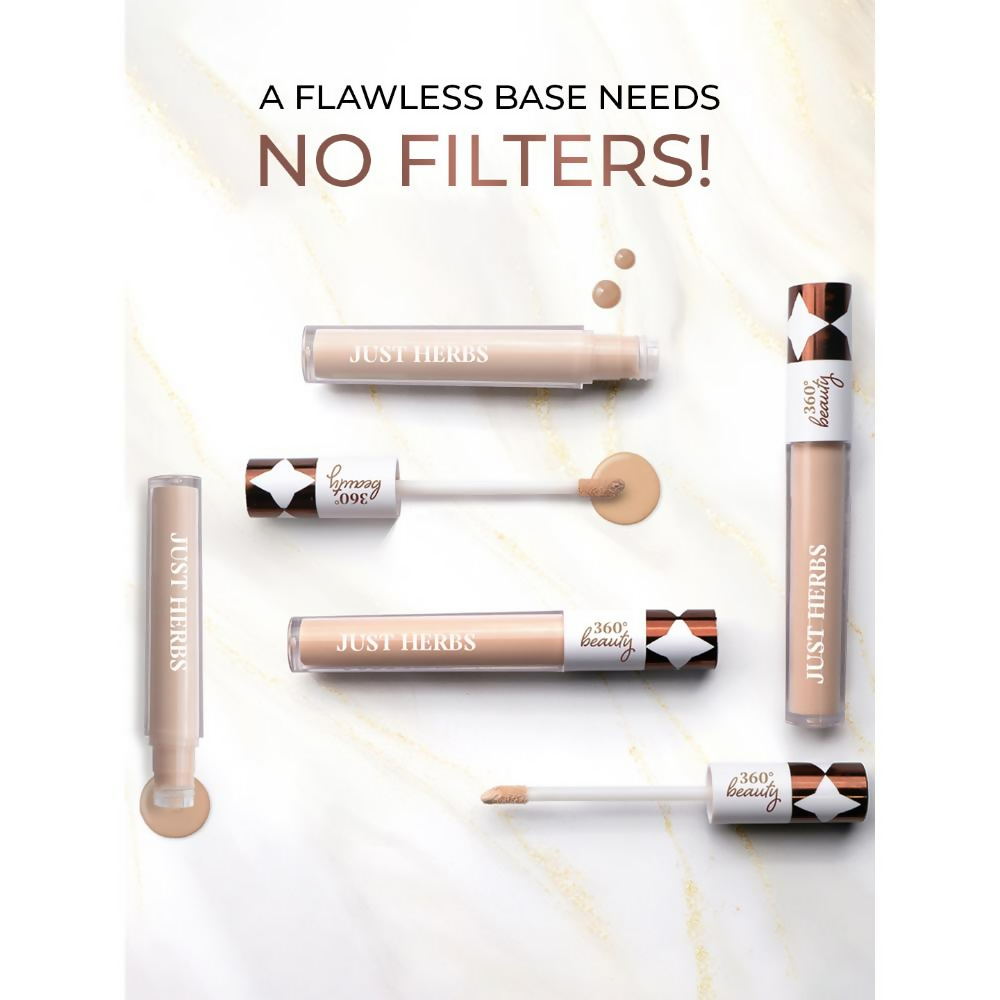 Just Herbs Full Cover Natural Filter Finish Concealer - Almond