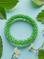 Inhanns Unisex Crystal Bloom – Adjustable Crystal Bead Bracelets - Pista Green - Distacart