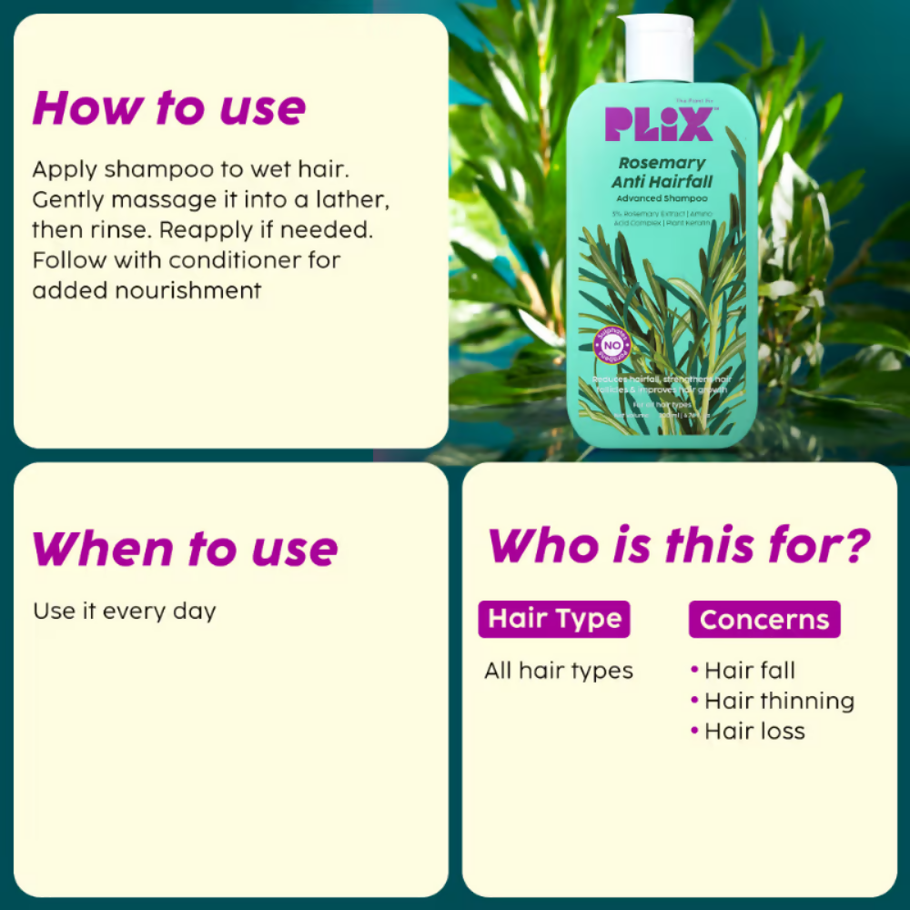 PLIX The Plant Fix Rosemary Anti Hairfall Shampoo & Hair Mask