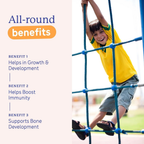 Gritzo SuperMilk Growth+ (Formerly Height+) (7-12y Boys), 10g Protein Powder-Creamy Vanilla - Distacart