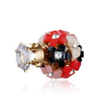 Trendoo Jewelry Gold Plated Stylish Fancy Party Wear Multi Color Studs