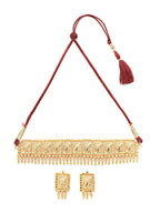 Gold plating jewellery set (Gold) - Ruby Raang