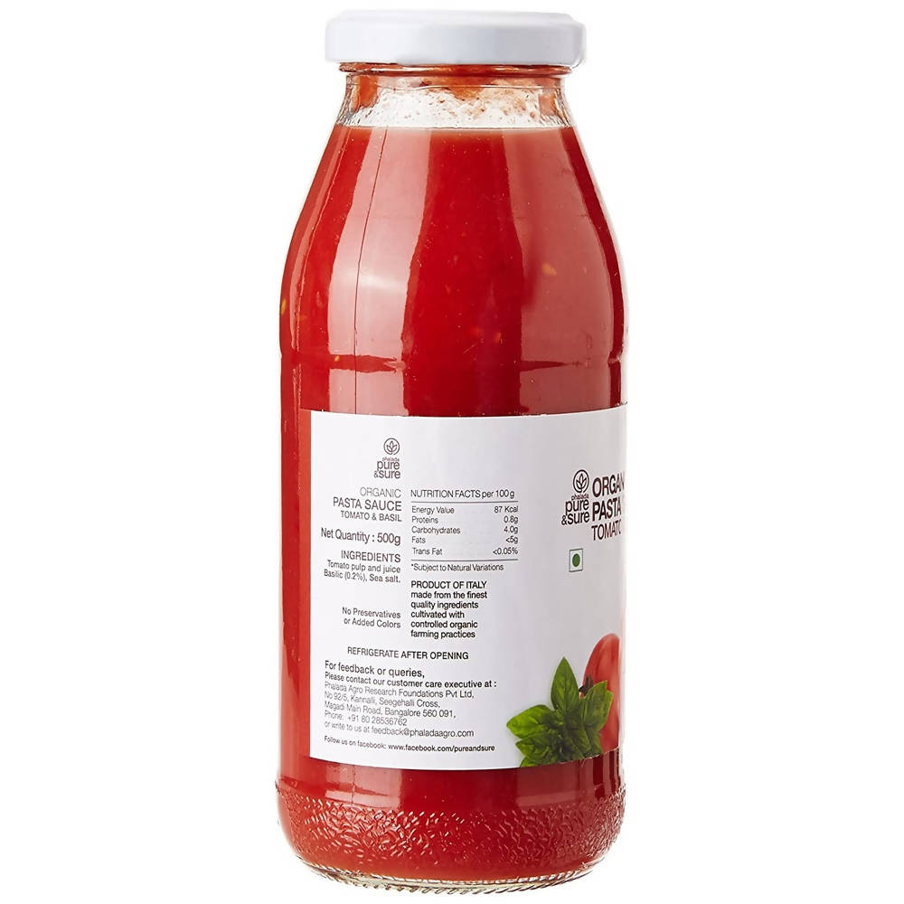 Pure & Sure Organic Pasta Sauce Tomato & Basil