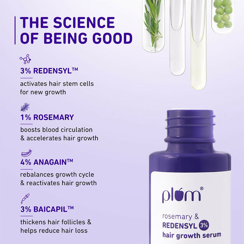 Plum Rosemary & 3% Redensyl Hair Growth Serum - Distacart