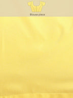 Ahalyaa Women's Traditional Semi Stitch Saree - Yellow