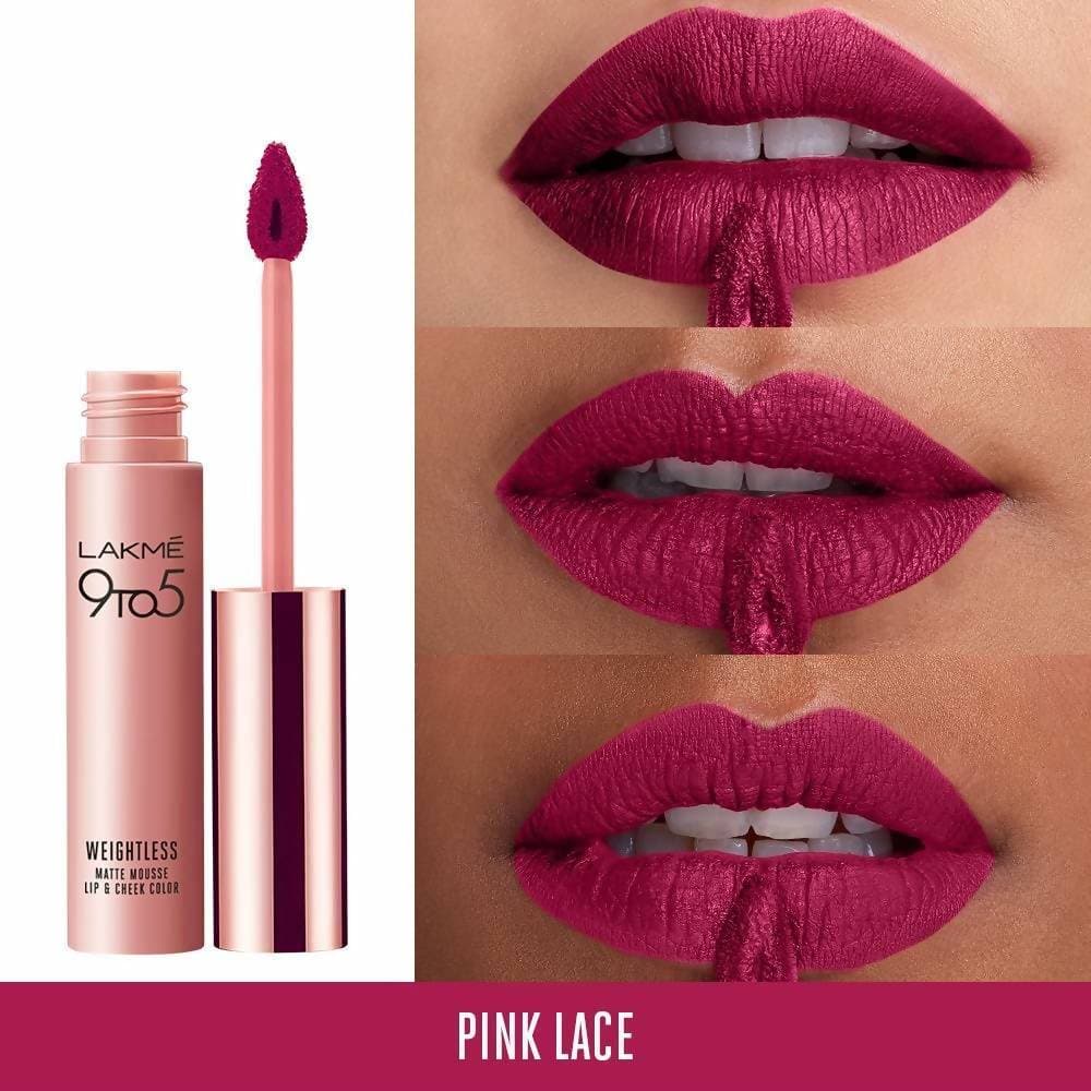 Lakme 9 To 5 Weightless Matte Mouse Lip & Cheek Color - Pink Lace